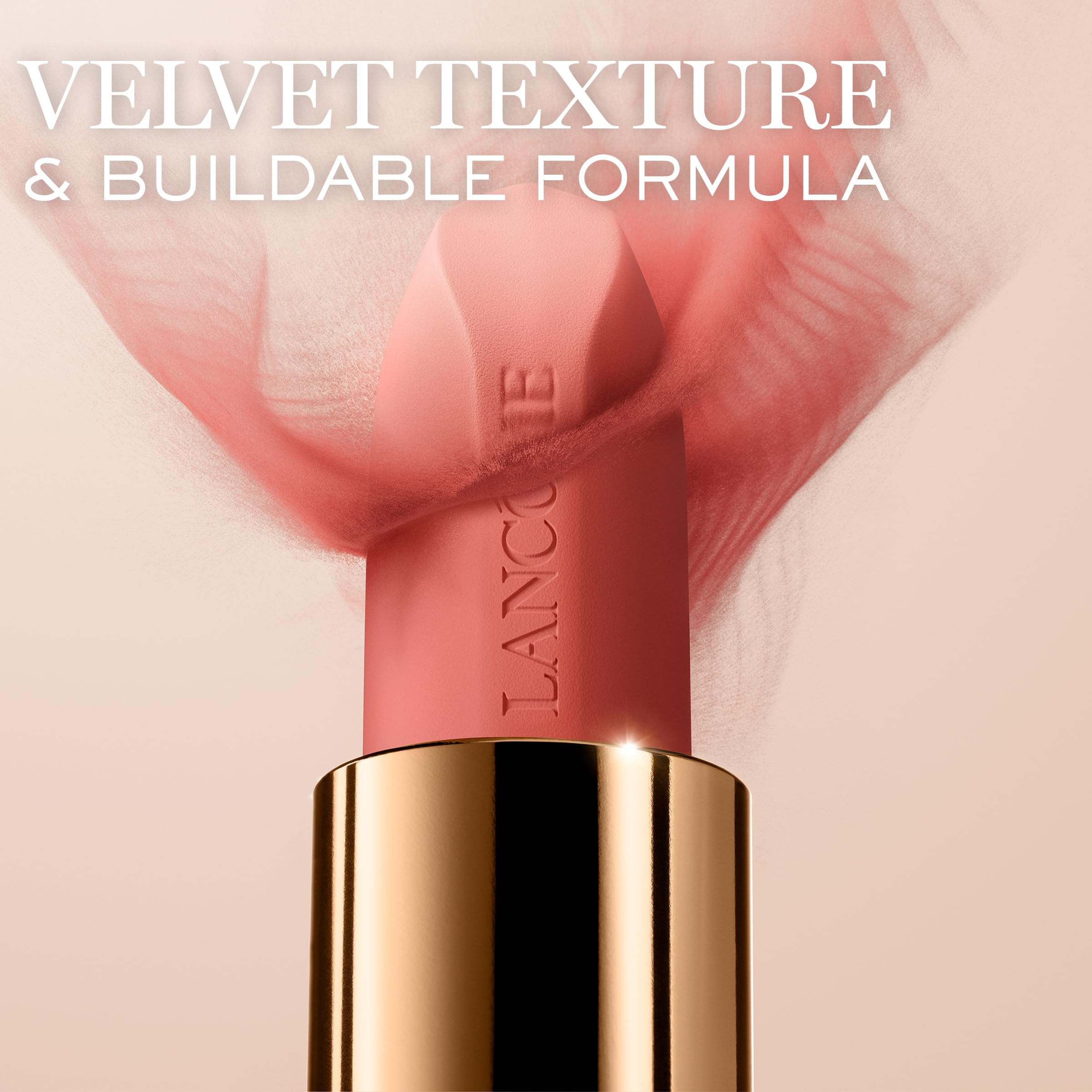 Lancôme L'Absolu Rouge Intimatte Hydrating Matte Lipstick – Buildable Soft Matte Finish, 12H Hydration, 8 Nude Shades