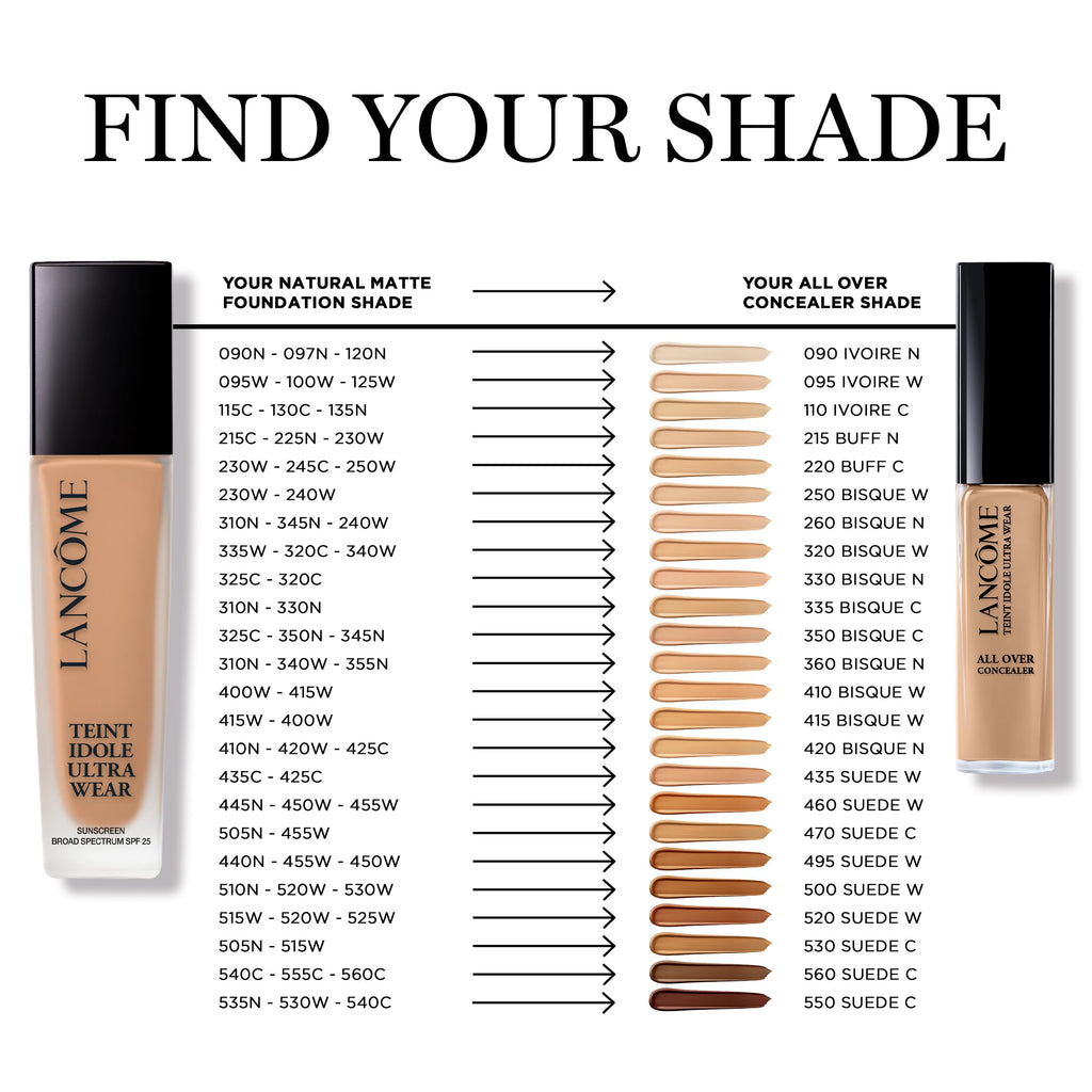 Lancôme Teint Idole Ultra Wear Full Coverage Concealer – Natural Matte Finish, 24H Wear, 415 Bisque Warm