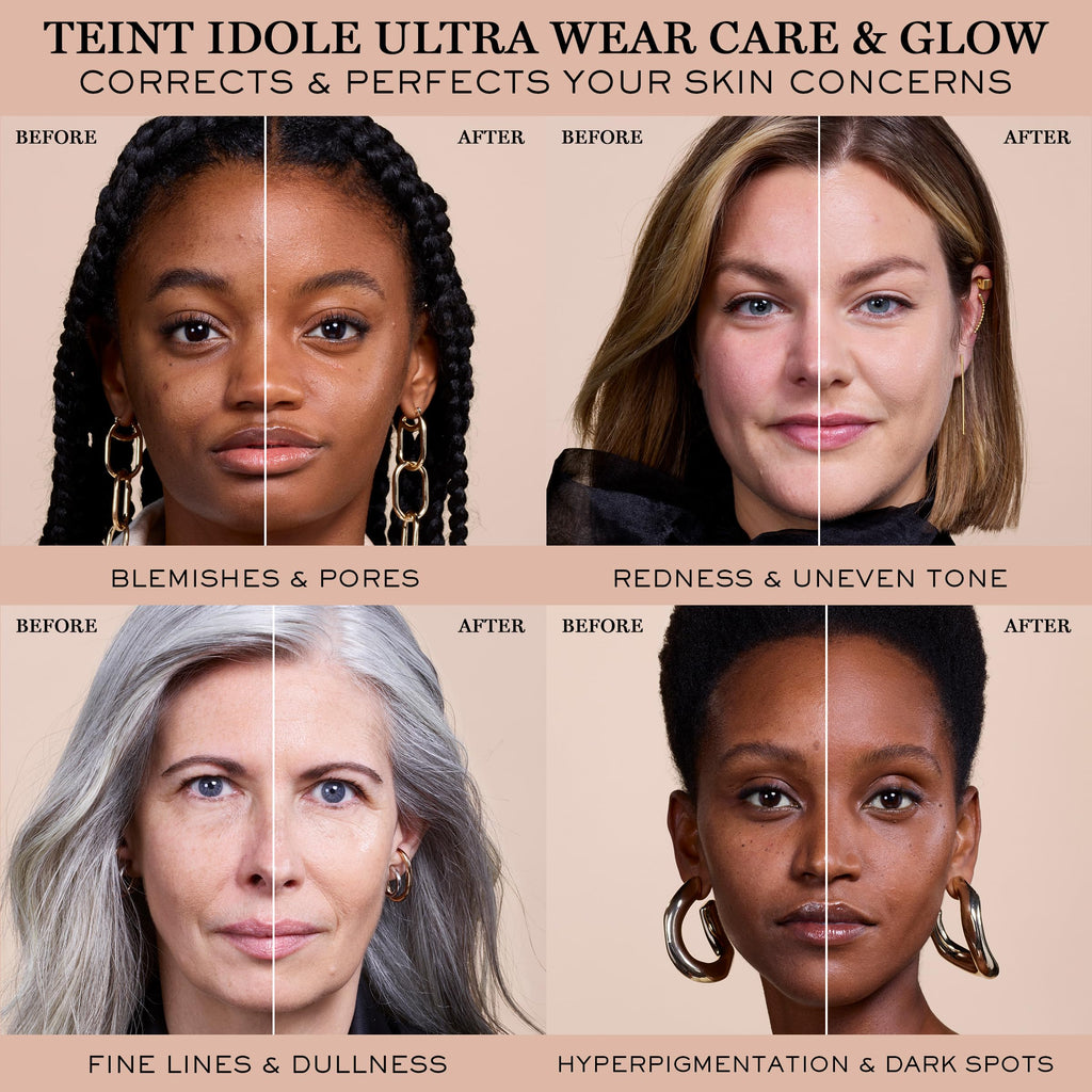 Lancôme Teint Idole Ultra Wear Care & Glow Foundation SPF 27 – Hydrating Medium Buildable Coverage & Glow Finish (125W)