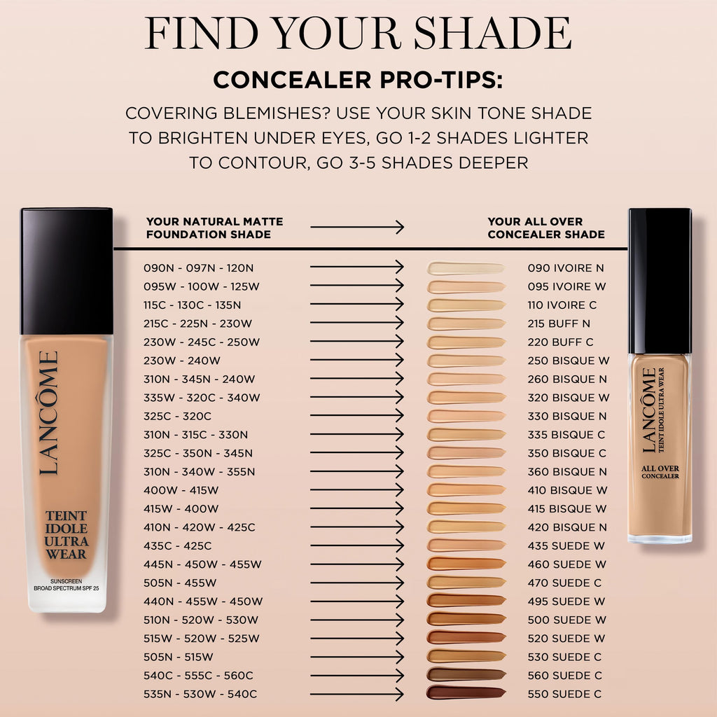 Lancôme Teint Idole Ultra Wear Natural Matte Foundation - 100W (Fair Skin, Warm Undertones) | Longwear, Hydrating