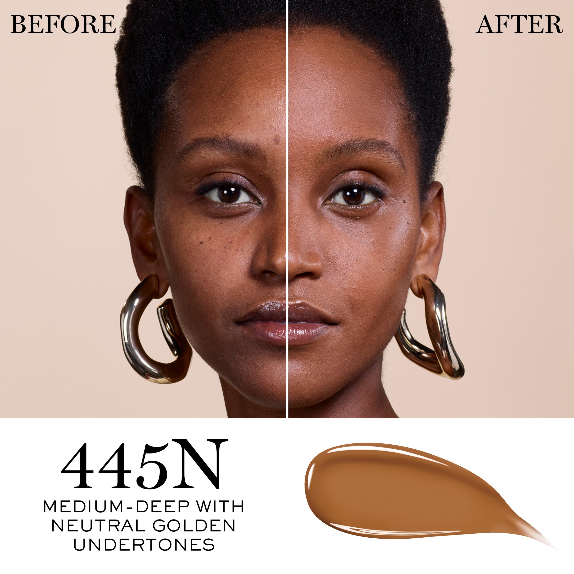 Lancôme Teint Idole Ultra Wear Care & Glow Foundation SPF 27 – Hydrating Medium Coverage, Glow Finish (445N)