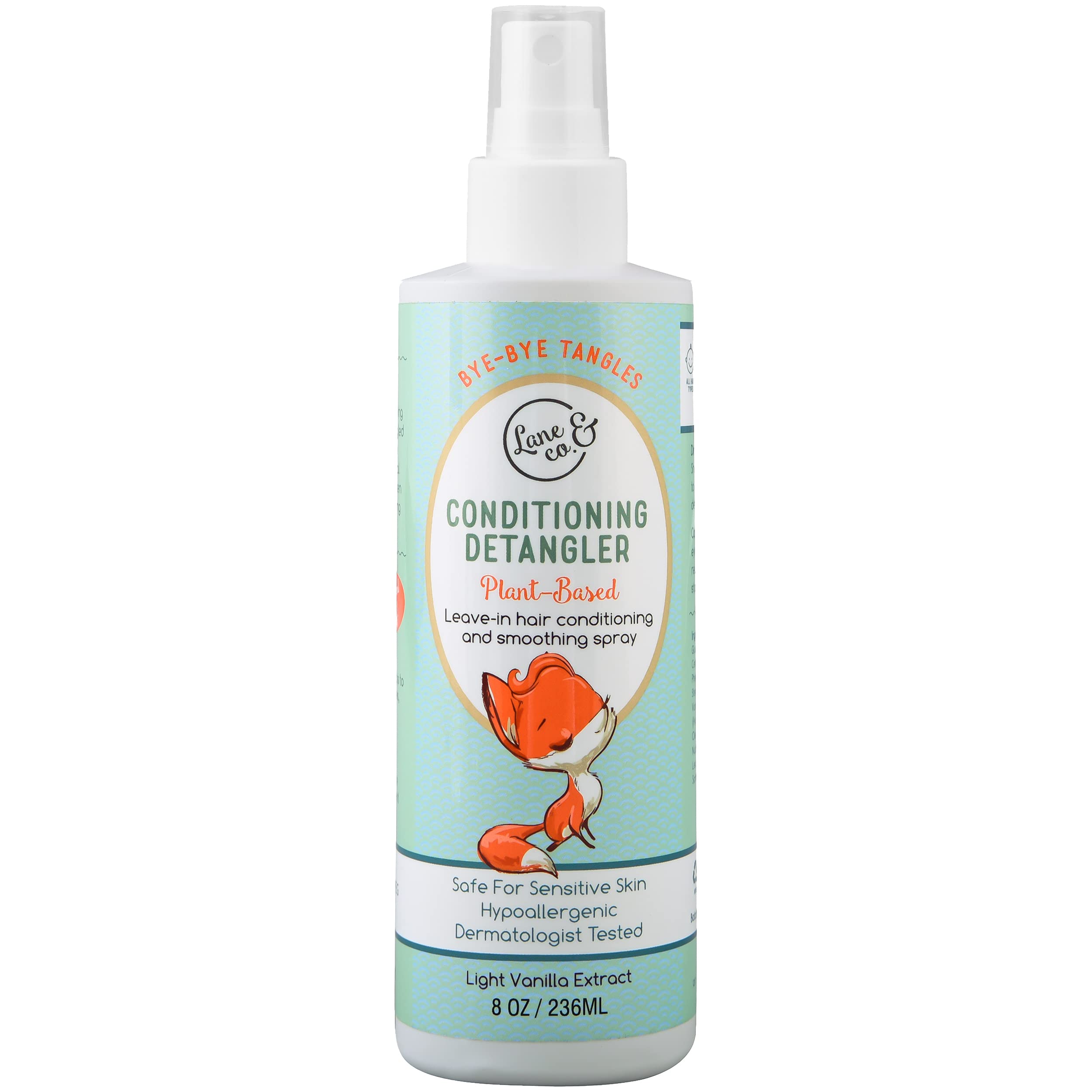 LANE & CO. Conditioning Detangler Spray for Kids & Babies – Leave-In Hair Conditioner, Plant-Based, 8 oz