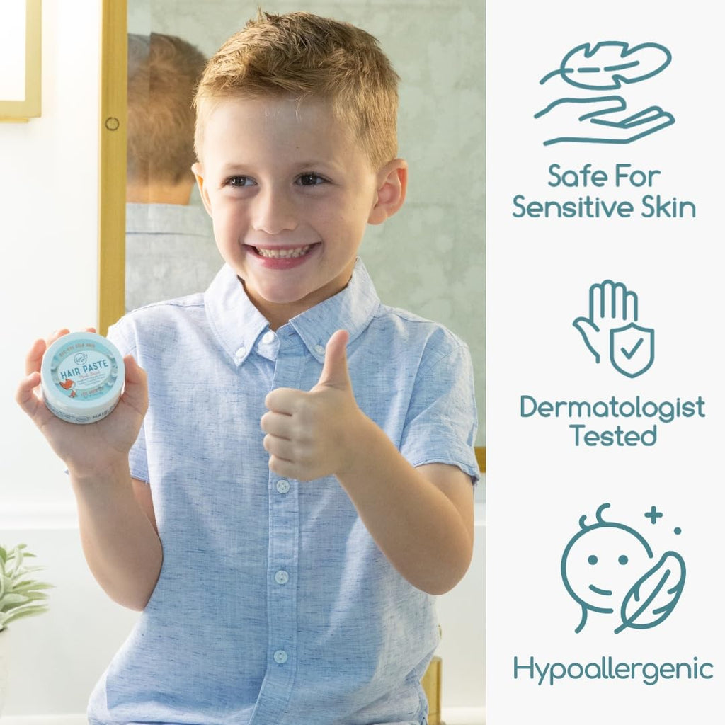 LANE & CO. Hair Paste – Plant-Based Styling Paste for Babies & Kids, Safe, Non-Sticky Hold, 2oz