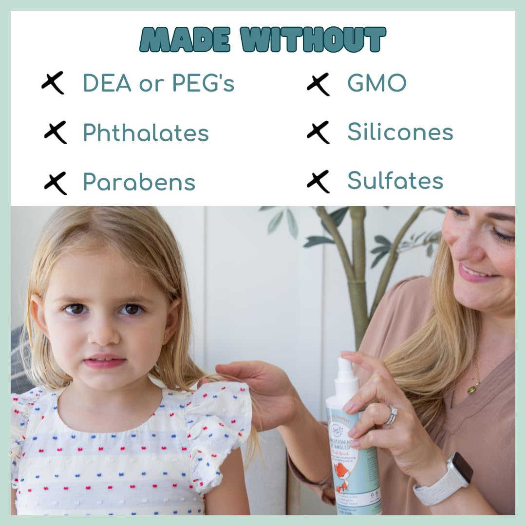 LANE & CO. Conditioning Detangler Spray for Kids & Babies – Leave-In Hair Conditioner, Plant-Based, 8 oz
