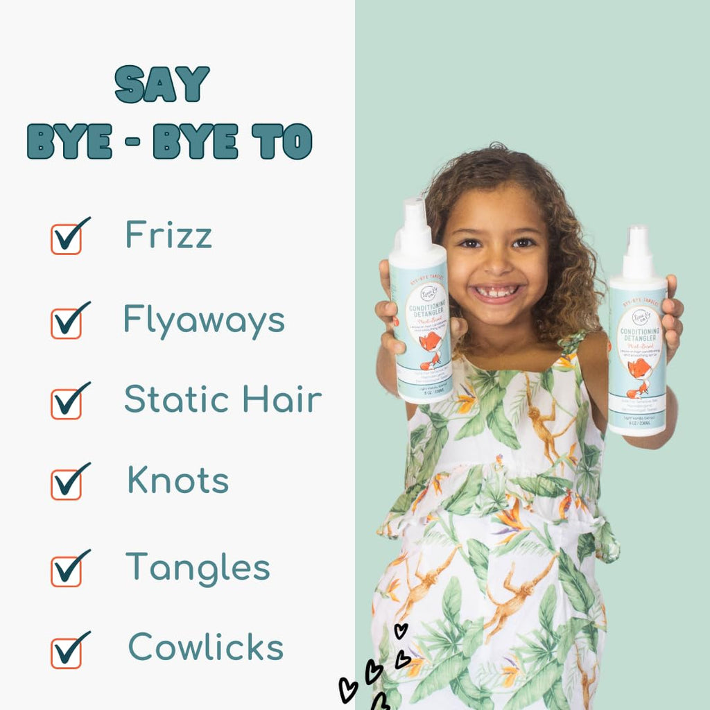 LANE & CO. Conditioning Detangler Spray for Kids & Babies – Leave-In Hair Conditioner, Plant-Based, 8 oz