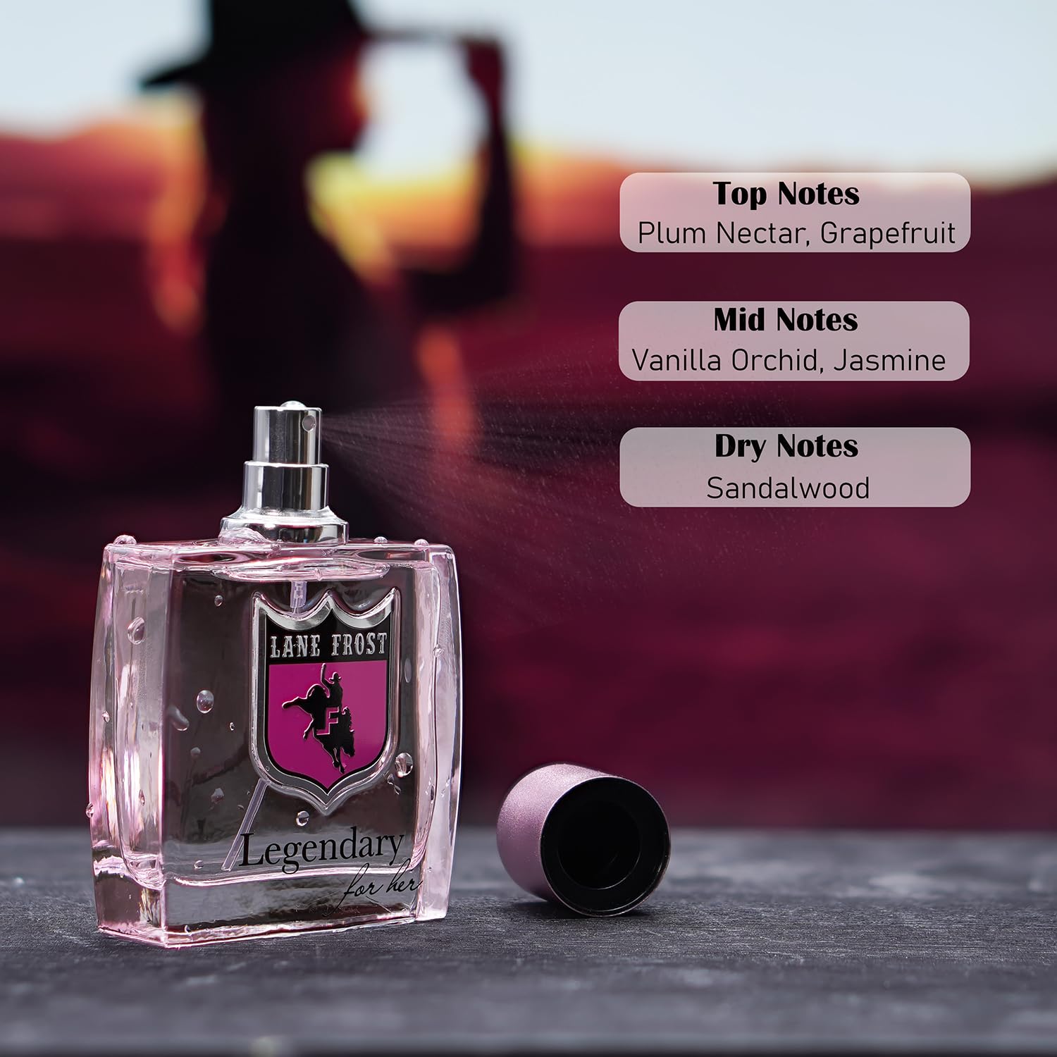 Lane Frost Legendary For Her Perfume – Western-Inspired Floral Scent with Plum, Vanilla & Amber