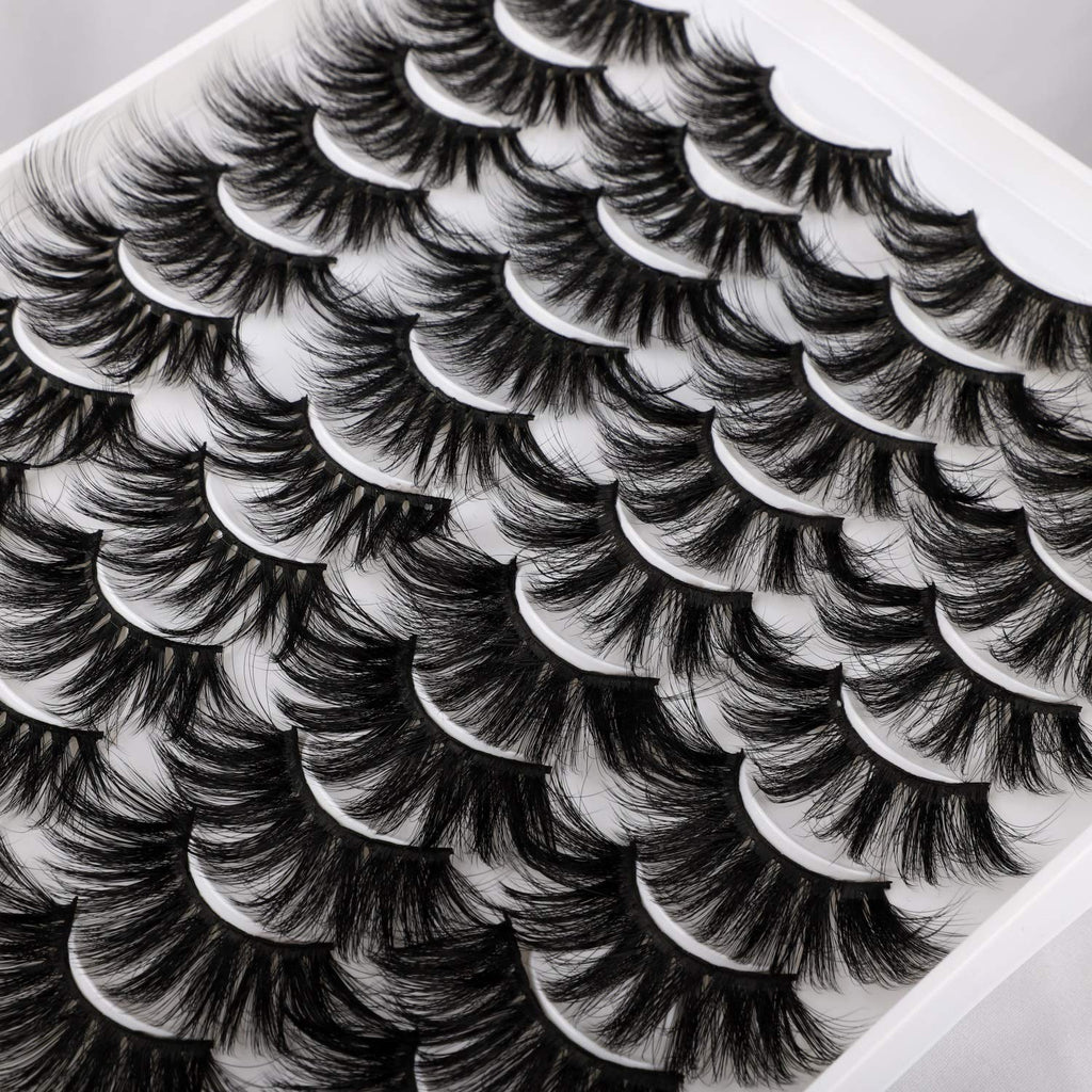 Lanflower 25mm Dramatic Volume Lashes – 20 Pairs, 4 Styles, Wholesale Bulk
