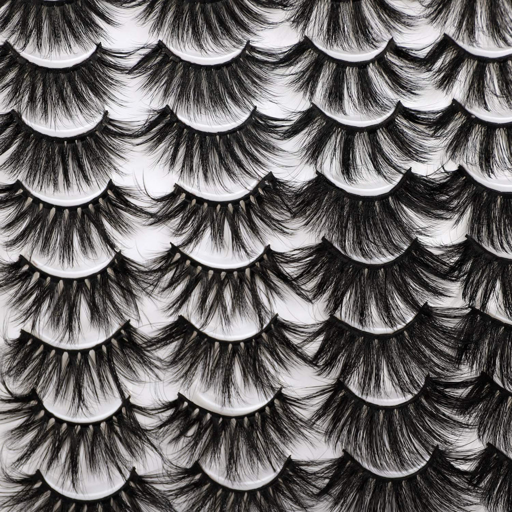 Lanflower 25mm Dramatic Volume Lashes – 20 Pairs, 4 Styles, Wholesale Bulk
