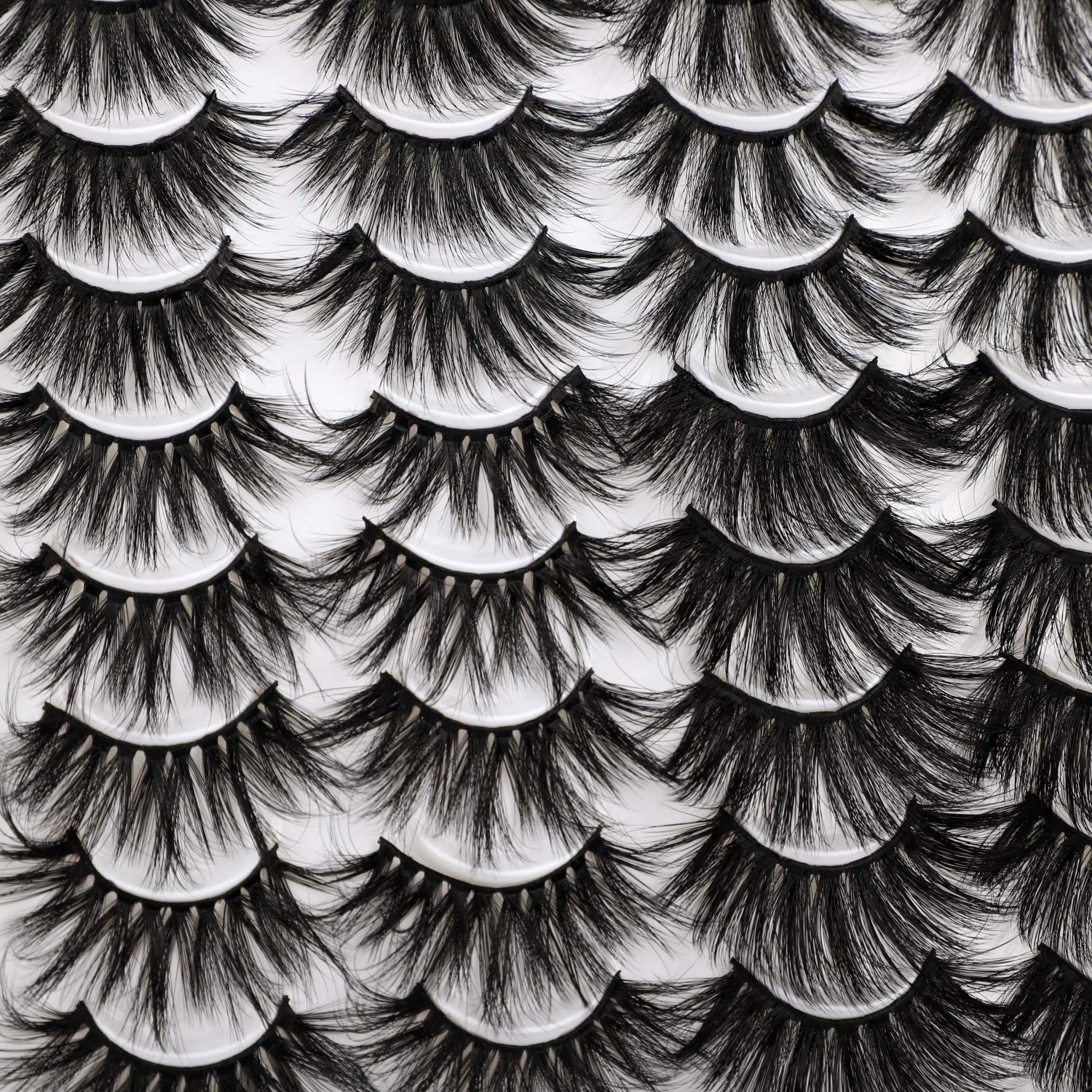 Lanflower 25mm Dramatic Volume Lashes – 20 Pairs, 4 Styles, Wholesale Bulk