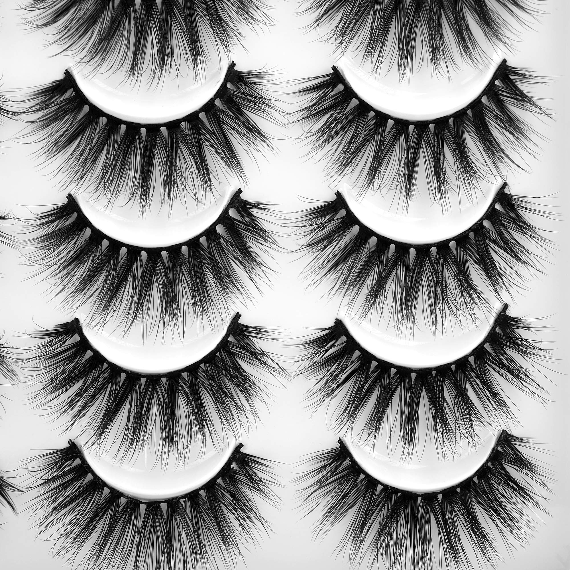 LANFLOWER False Eyelashes 20 Pairs – 4 Styles Fluffy, Long, Dramatic