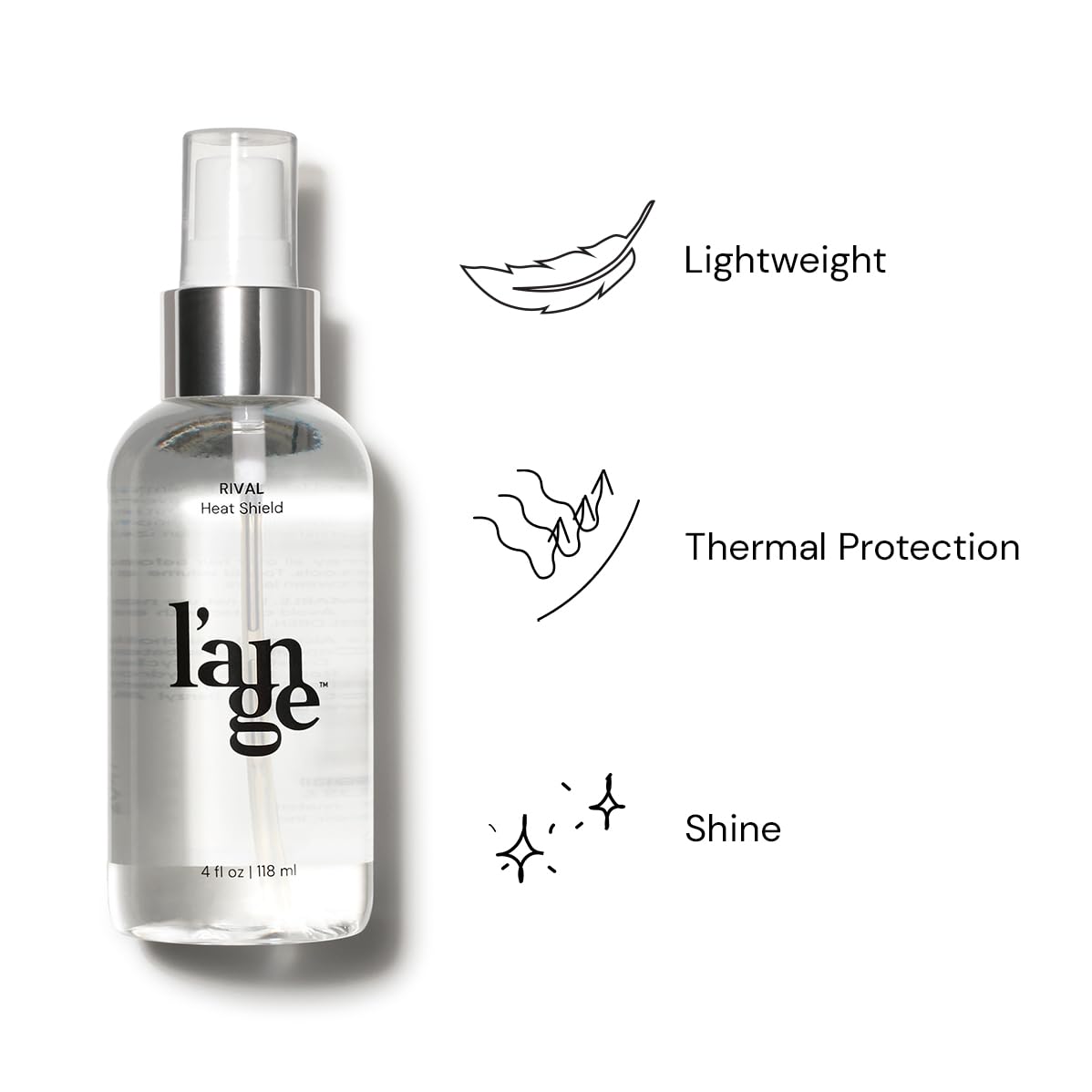 L'ANGE HAIR Rival Heat Shield Heat Protection Spray with Keratin & Oils 4 oz