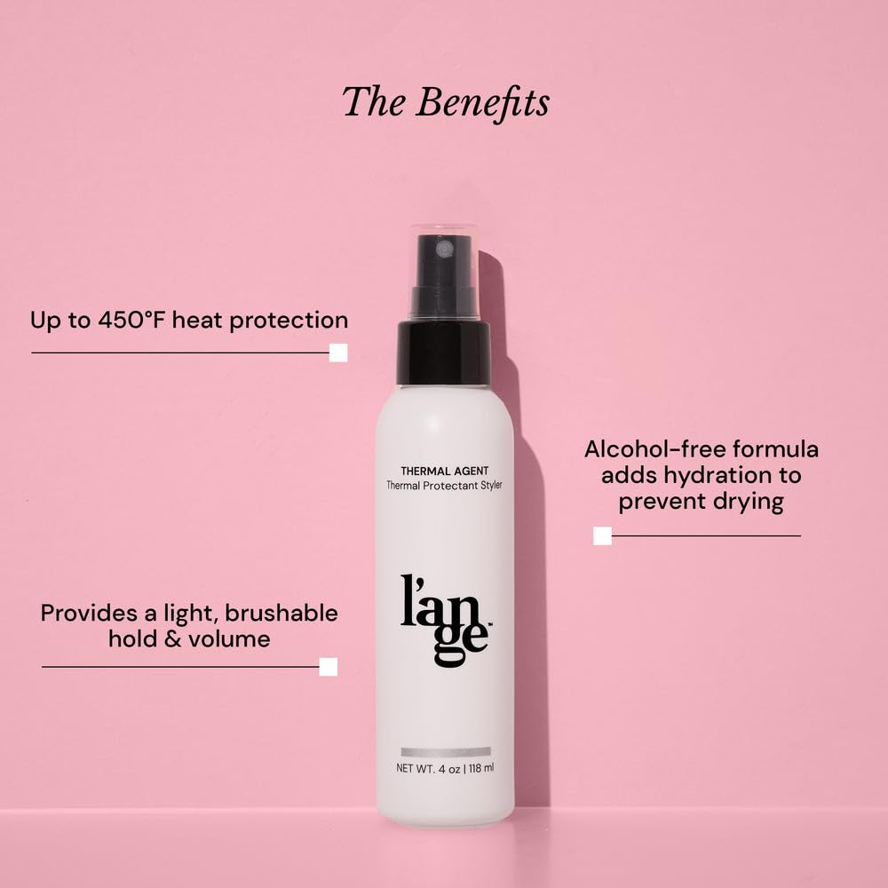 L'ANGE HAIR Thermal Agent - Heat Protectant Spray Up to 450°F | Lightweight Shine & Frizz Control