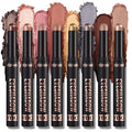 LANGMANNI 8-Piece Soft Smooth Cream Eyeshadow Stick Gift Set - Matte Earth & Bright Metal, Waterproof & Long-Lasting