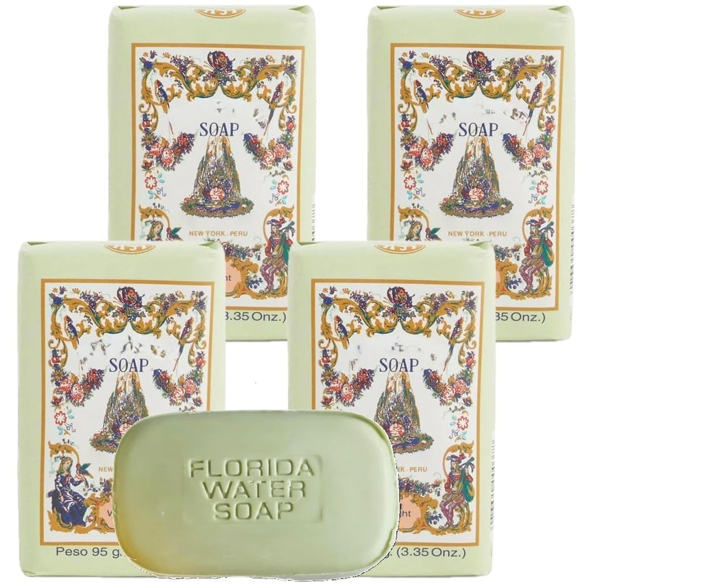 Lanman & Kemp Florida Water Scented Soap Bar – 3.35 oz (Pack of 4)