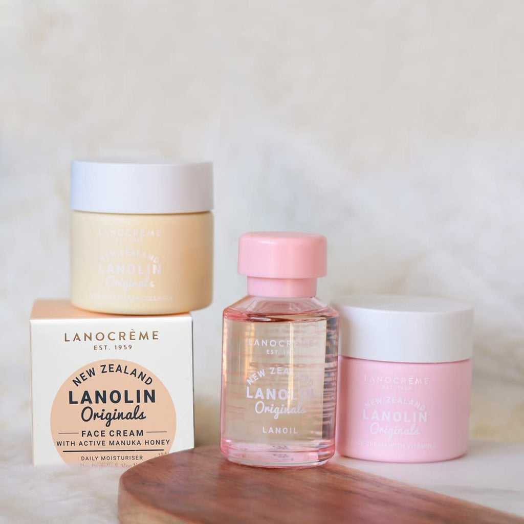 Lanocreme Lanolin Face Cream with Active Manuka Honey 100g - 3 Pack