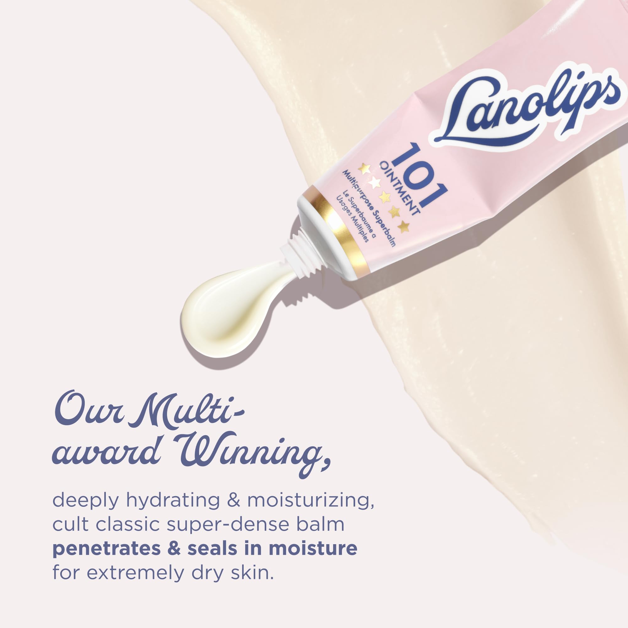Lanolips 101 Ointment Multi-Balm Duo, Original Superbalm – Pure Lanolin Lip & Skin Care (2-Pack, 0.52 oz each)