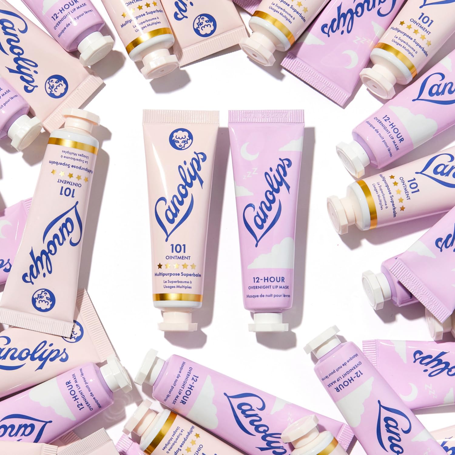 Lanolips 101 Lanolin Lip Balm & Overnight Lip Mask Duo – Day & Night Hydration Set