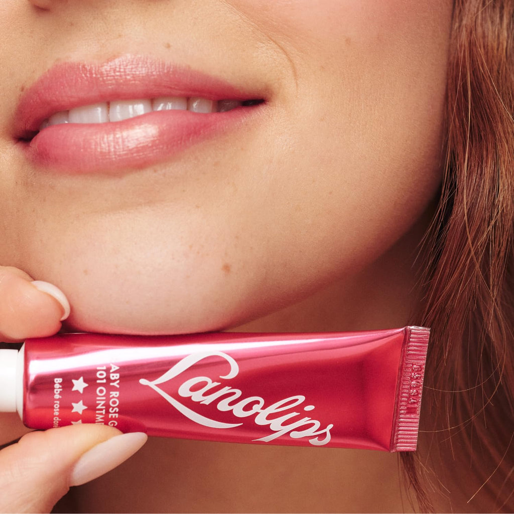 Lanolips Baby Rose Gold 101 Ointment – Tinted Lip & Cheek Balm with Dewy Rose Tint (9g) | Clean, Cruelty-Free