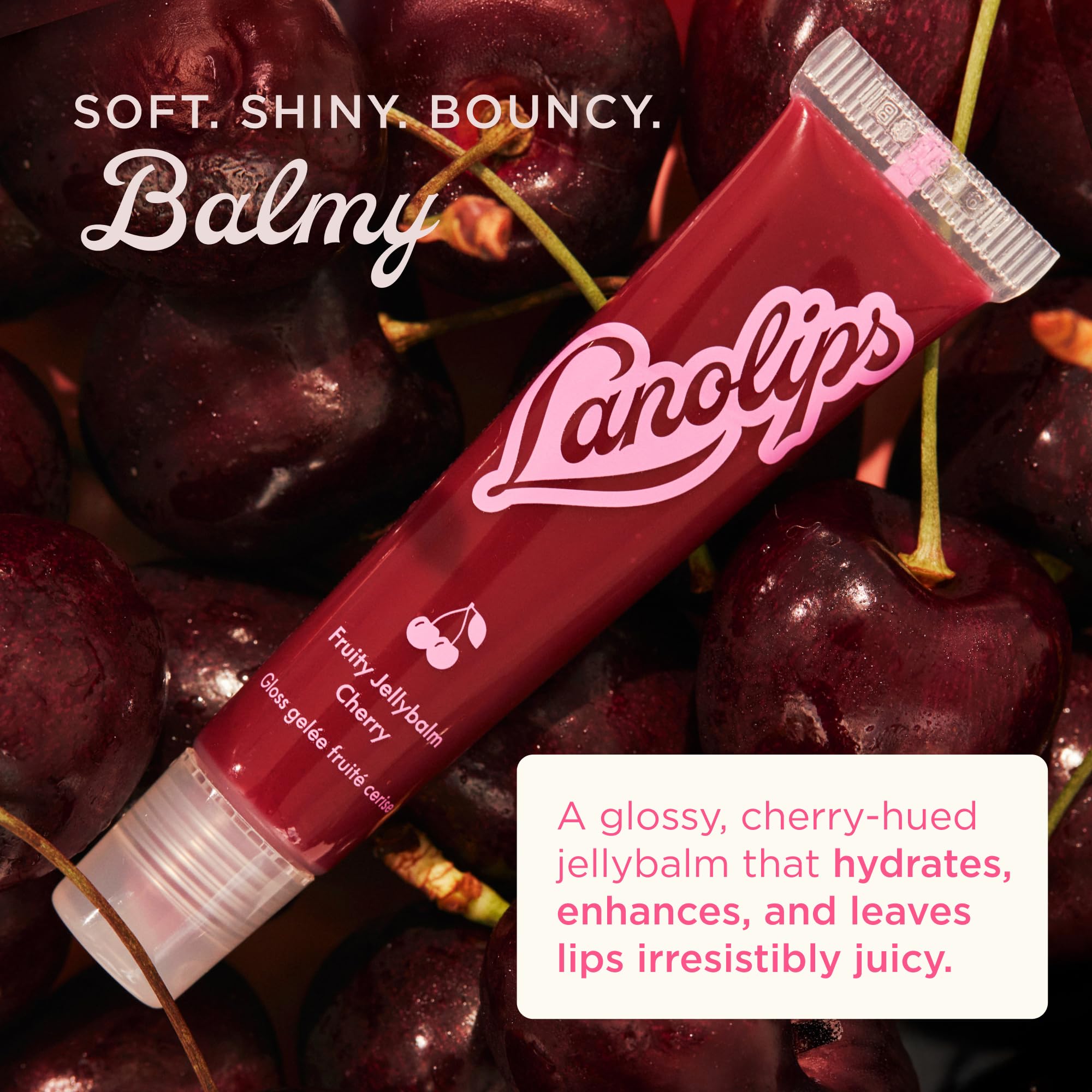 Lanolips Fruity Jellybalm Cherry – Tinted Lip Balm with Lanolin