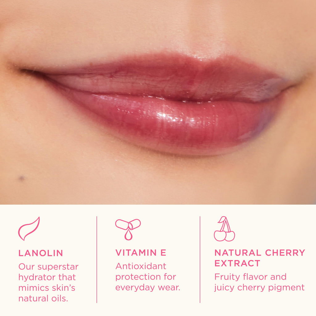 Lanolips Fruity Jellybalm Cherry – Tinted Lip Balm with Lanolin