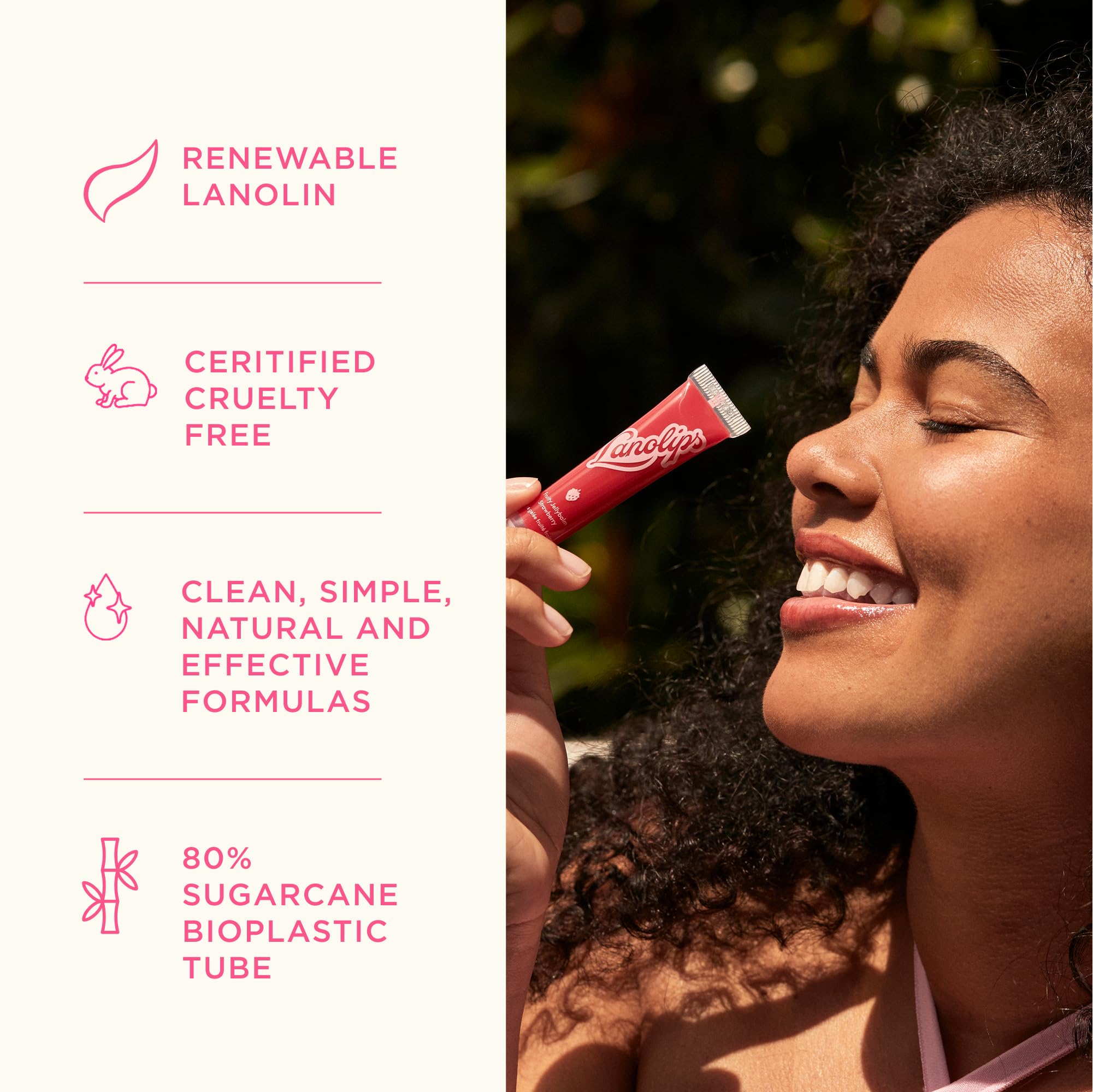 Lanolips Glossybalm Berry – Ultra Hydrating Tinted Lip Gloss with Lanolin, Vitamin E & Shimmer