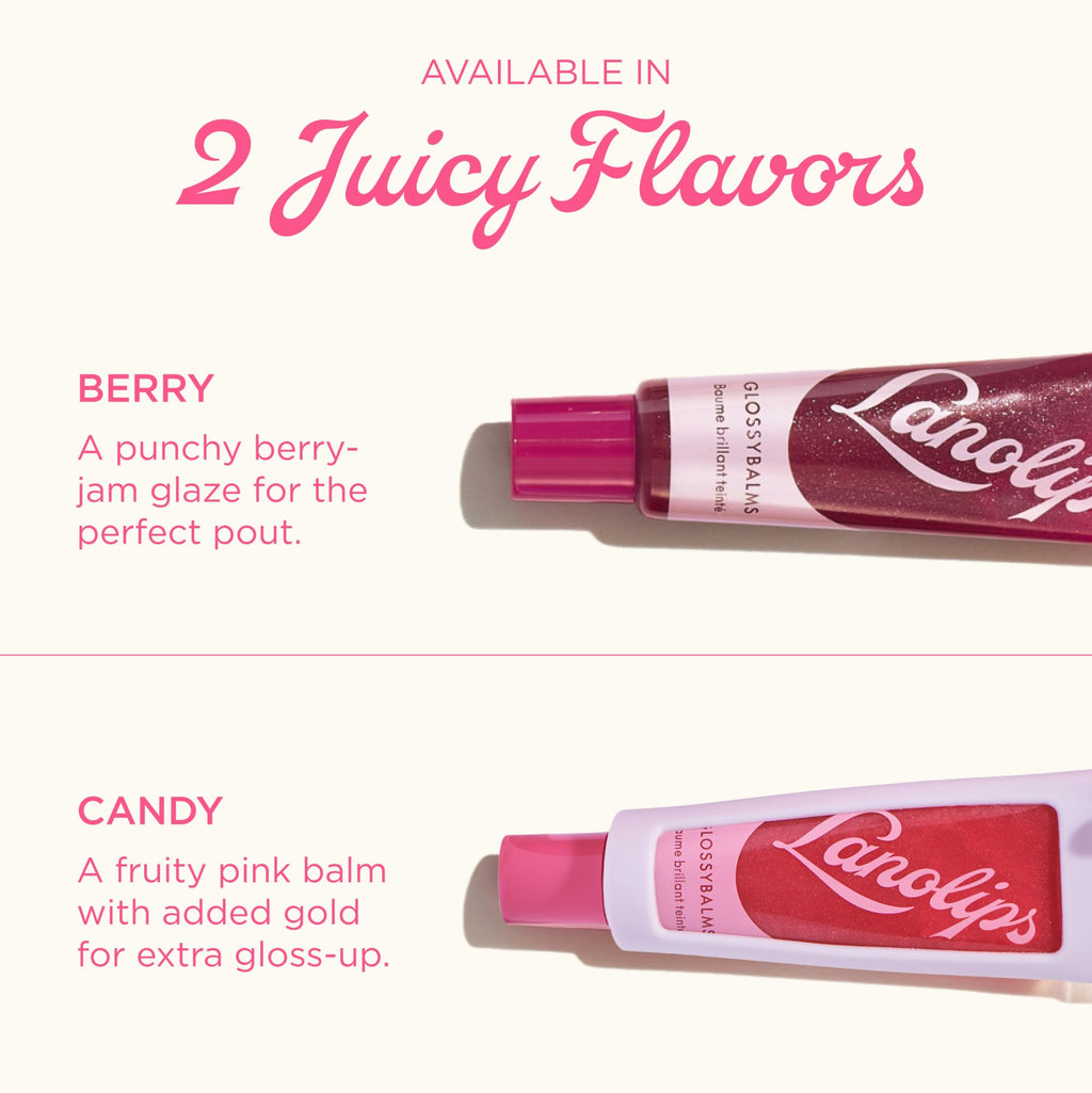Lanolips Glossybalm Candy Bauble – Ultra Hydrating Tinted Lip Gloss with Lanolin & Vitamin E