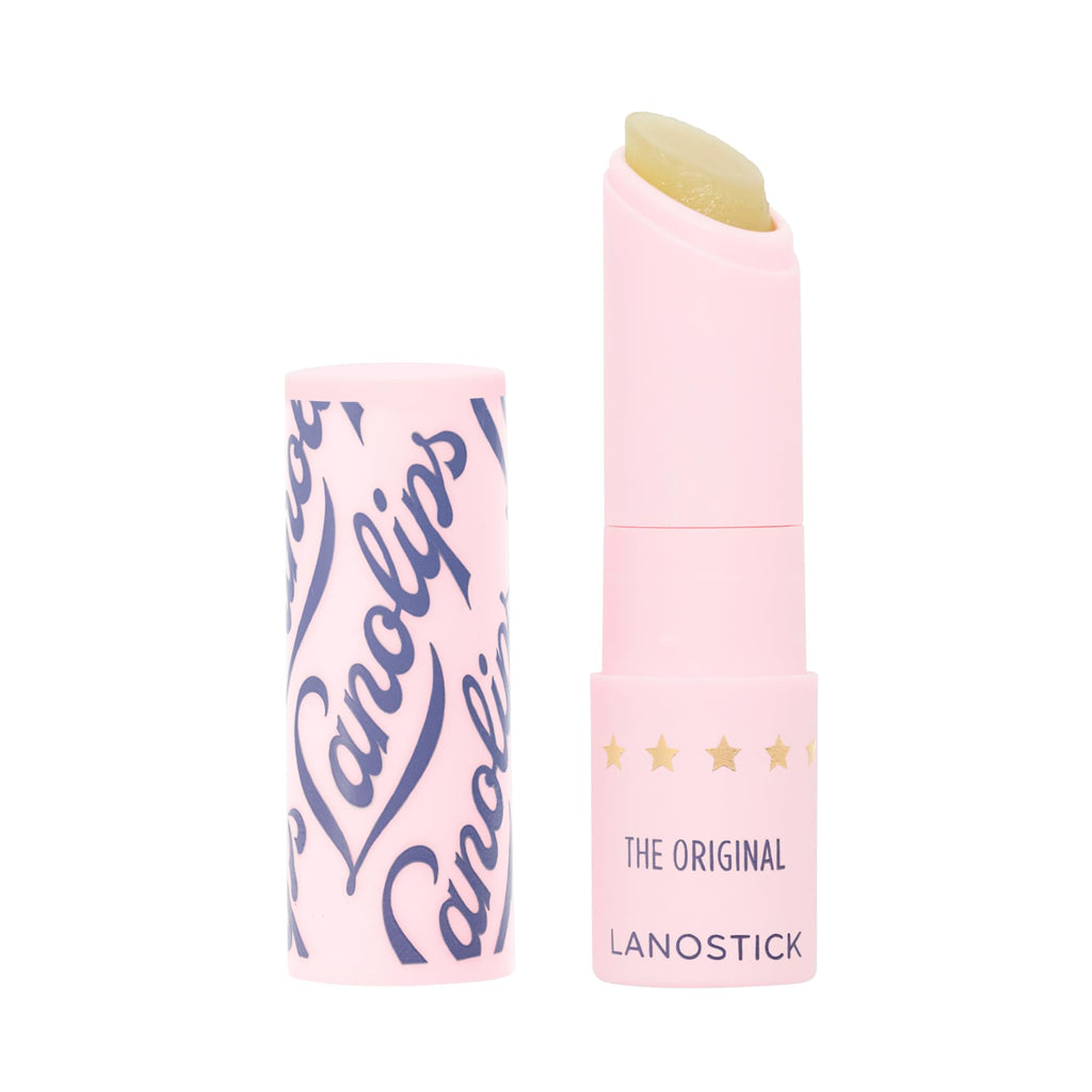 Lanolips Lanostick Lip Balm – Deep Hydration with Lanolin, Castor & Jojoba Oils (3.3g)