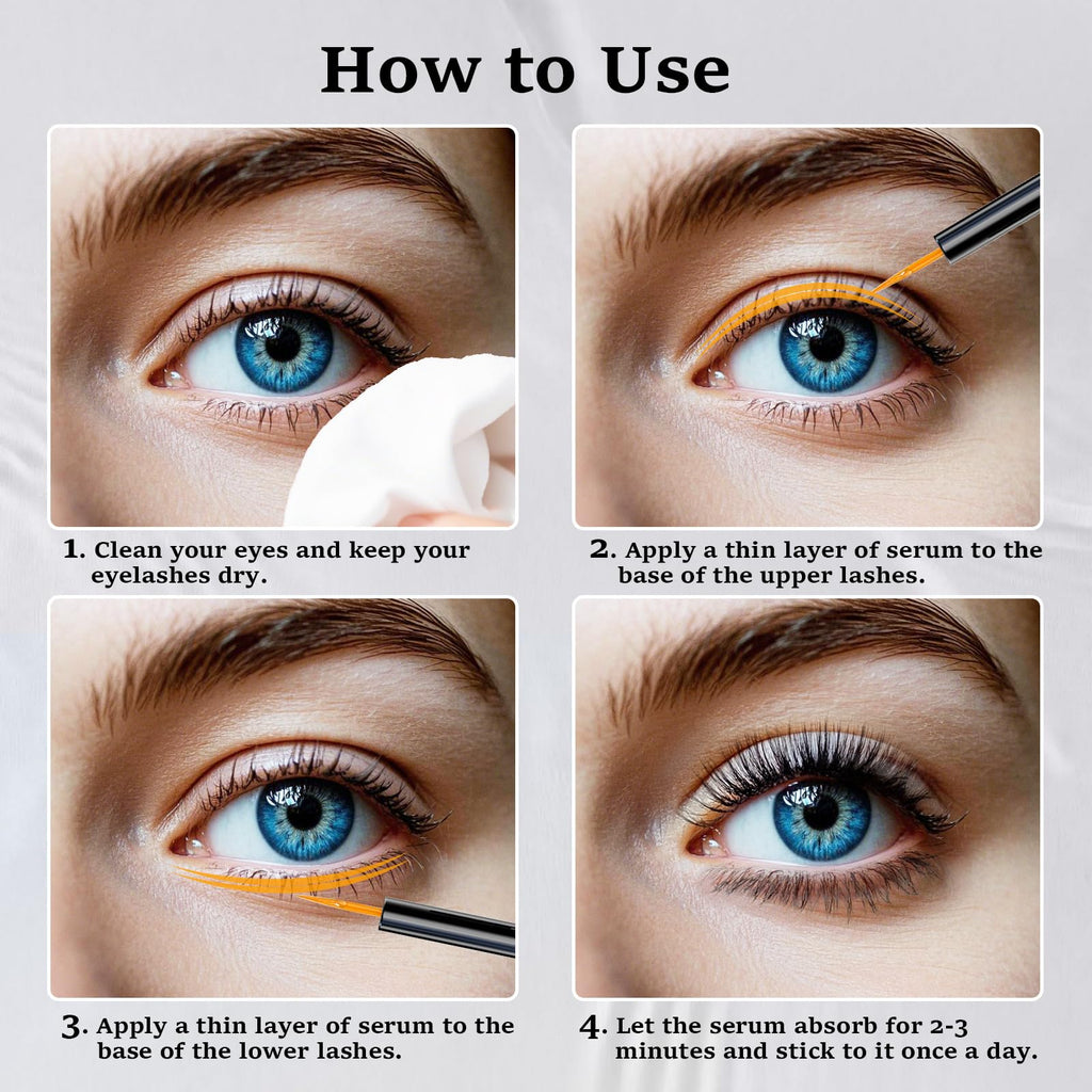Lanonano Lash Serum – Fuller, Longer-Looking Lashes | Vegan & Cruelty-Free 0.1 Fl Oz (3ml)