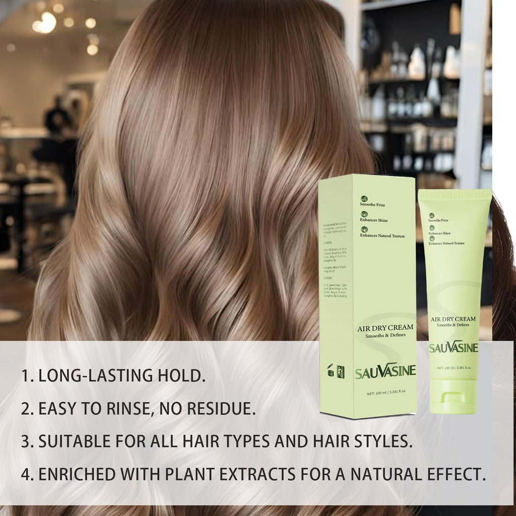 Lanthome Air Dry Cream for Hair – Weightless Frizz Control & Natural Texture (3.38 oz)