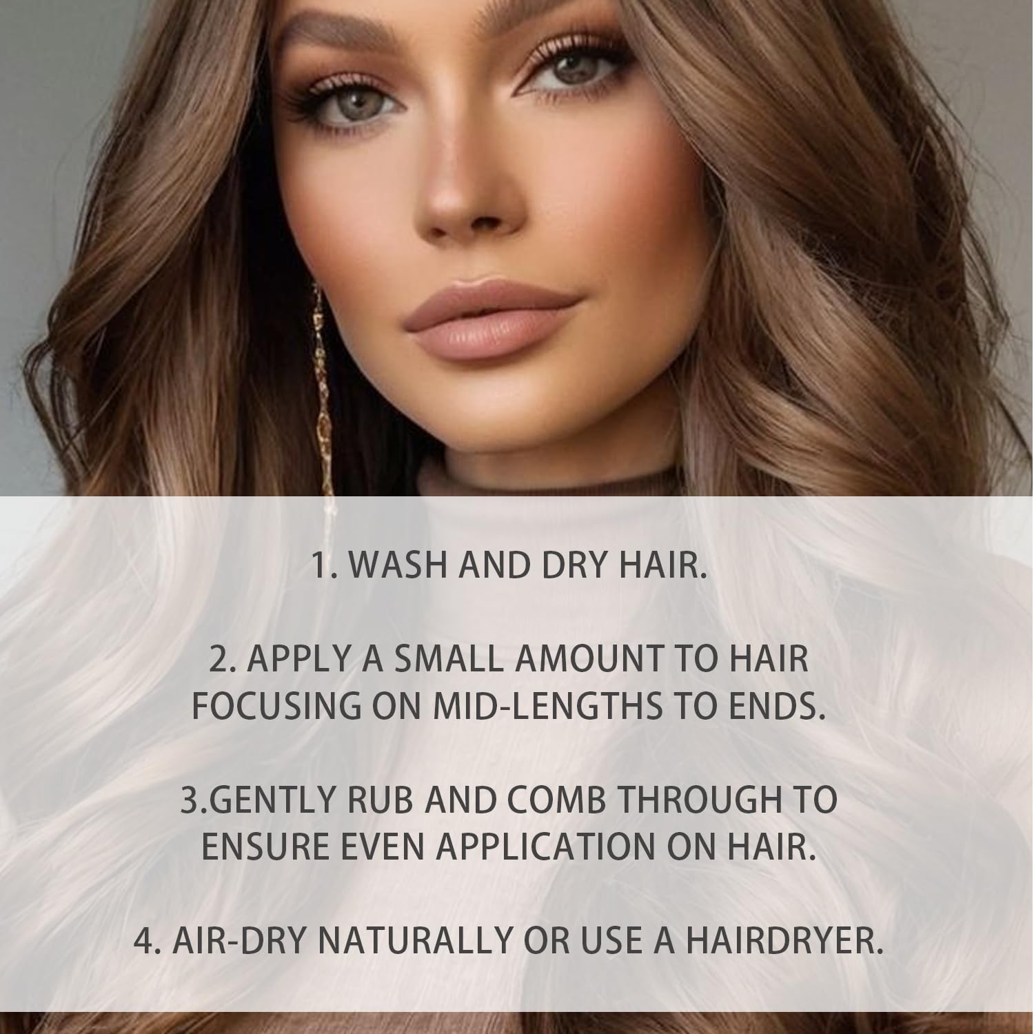 Lanthome Air Dry Cream for Hair – Weightless Frizz Control & Natural Texture (3.38 oz)