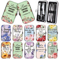 Lanties 10-Set Christian Nail Care Gift Kit for Women – Floral Bible Verse Manicure Tools
