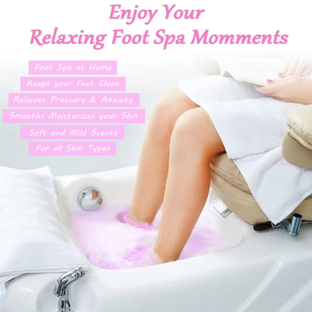 Lanwexy 32-Pack Bath Bombs for Foot Soak | Organic Handmade with Tea Tree Oil