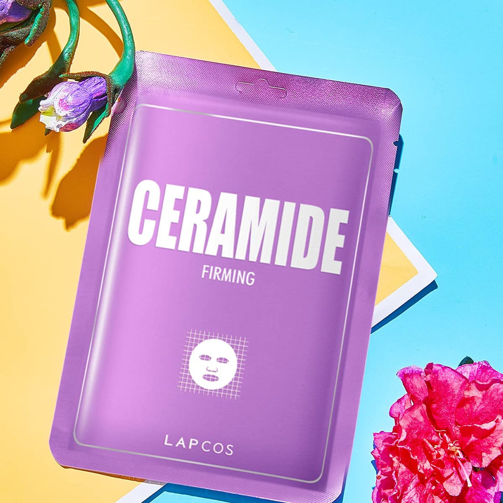 LAPCOS Ceramide Sheet Mask 5-Pack — Daily Moisture, Hydration & Firming