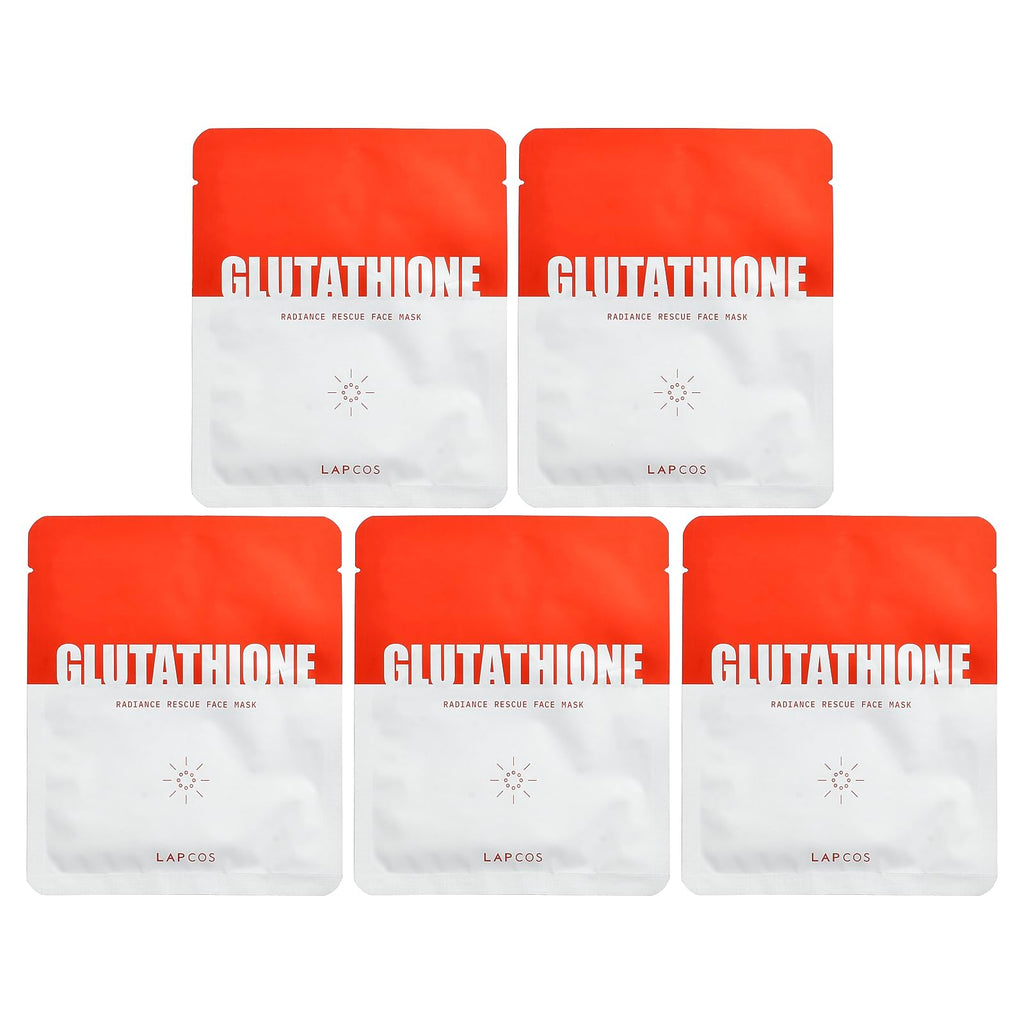 LAPCOS Glutathione Radiance Rescue Mask - Hydrating K-Beauty Sheet Mask with Niacinamide & Peptides