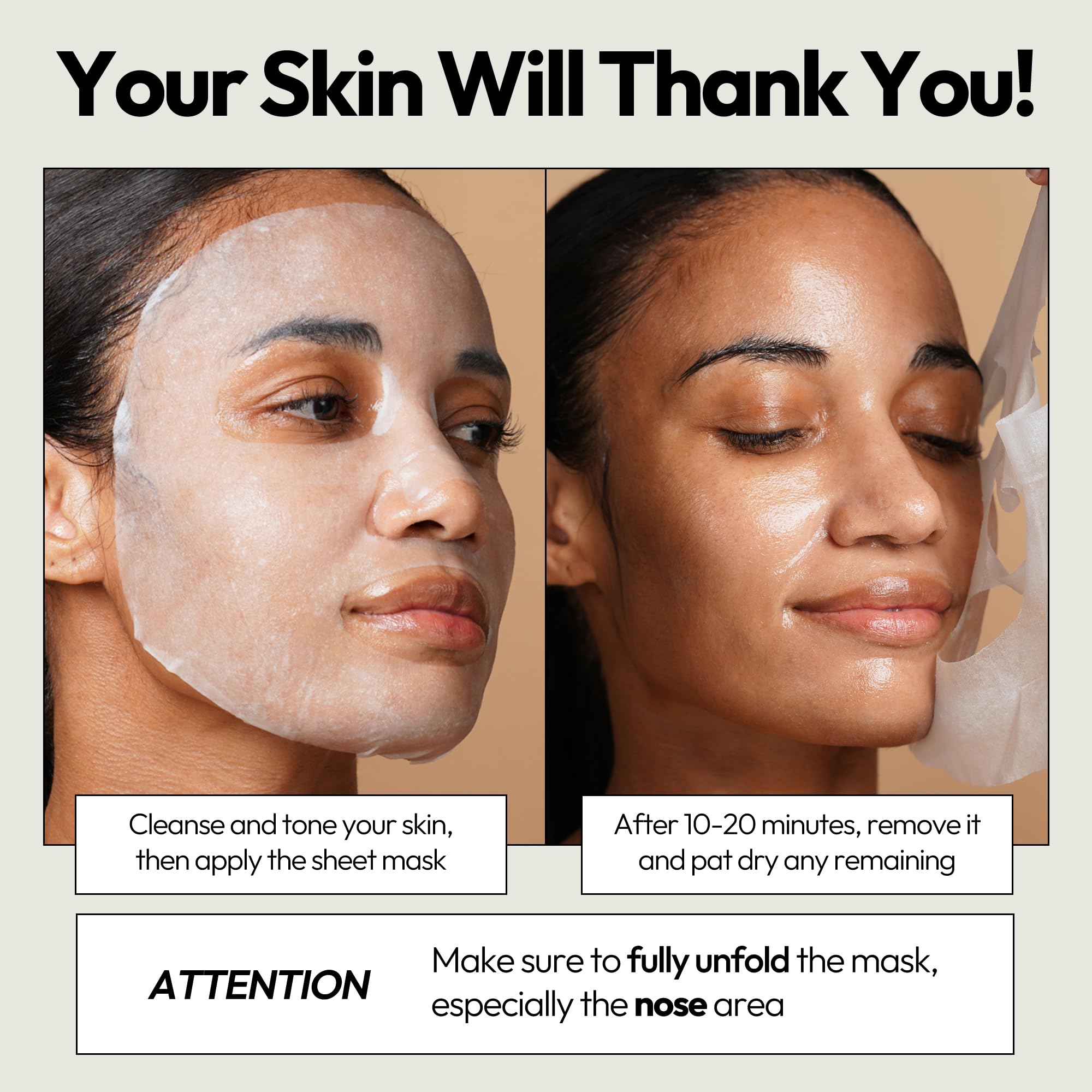 LAPCOS Honey Sheet Mask – Hydration, Elasticity & Antioxidants (5-Pack)