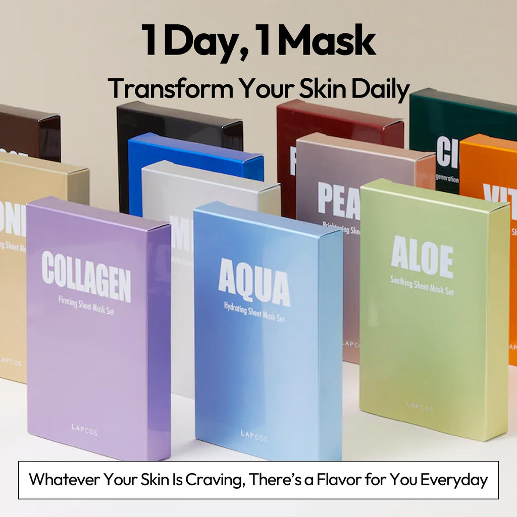 LAPCOS Honey Sheet Mask – Hydration, Elasticity & Antioxidants (5-Pack)