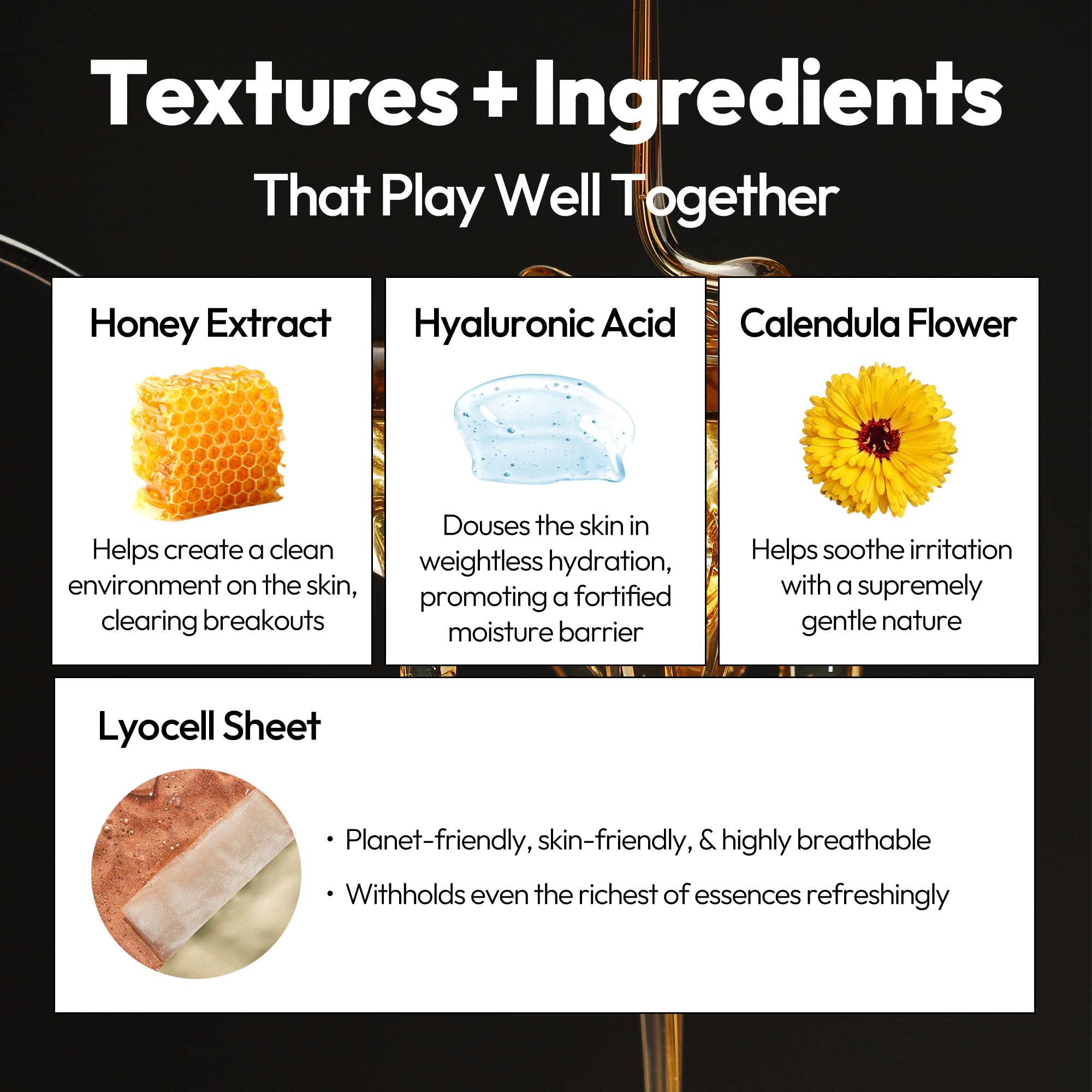 LAPCOS Honey Sheet Mask – Hydration, Elasticity & Antioxidants (5-Pack)
