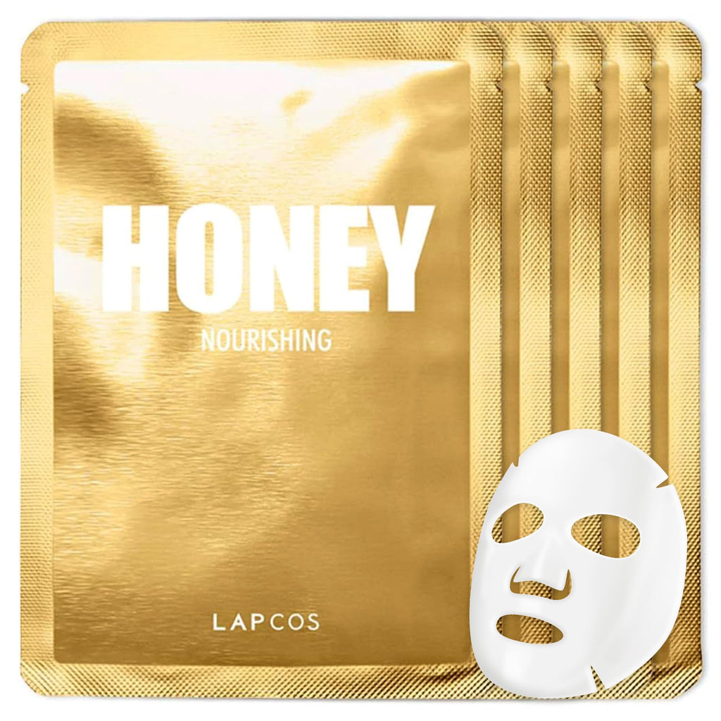 LAPCOS Honey Sheet Mask – Hydration, Elasticity & Antioxidants (5-Pack)