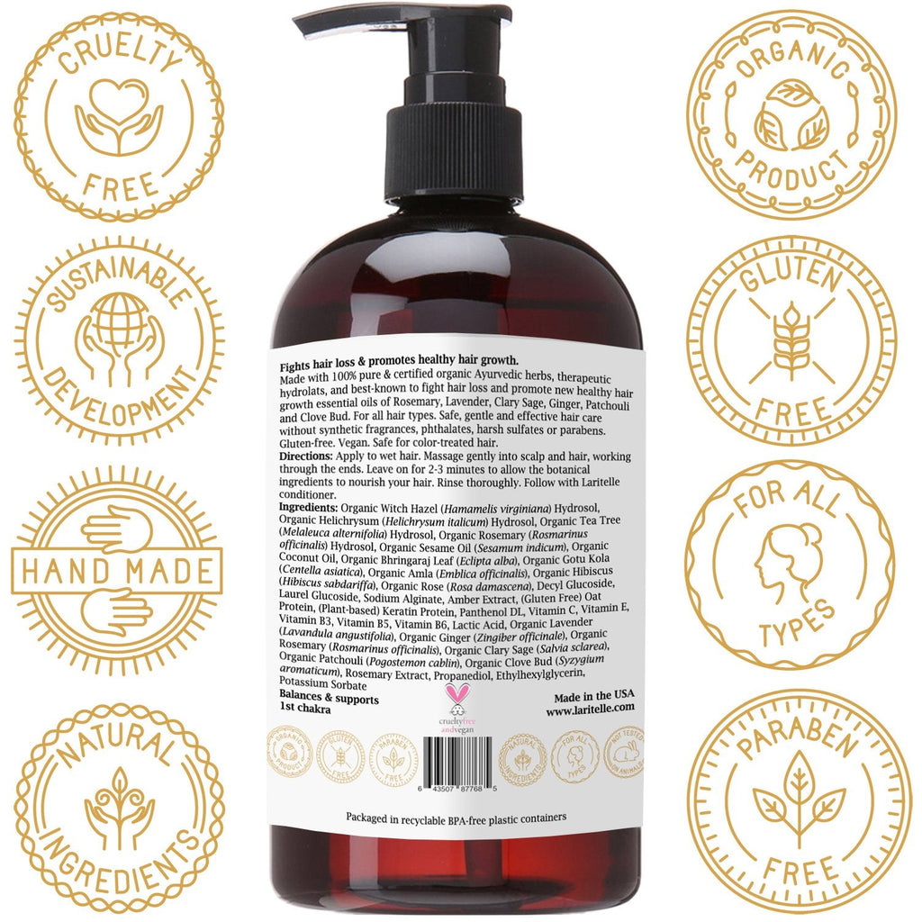 Laritelle Organic Shampoo Fertile Roots – Strengthen, Nourish & Promote Healthy Growth