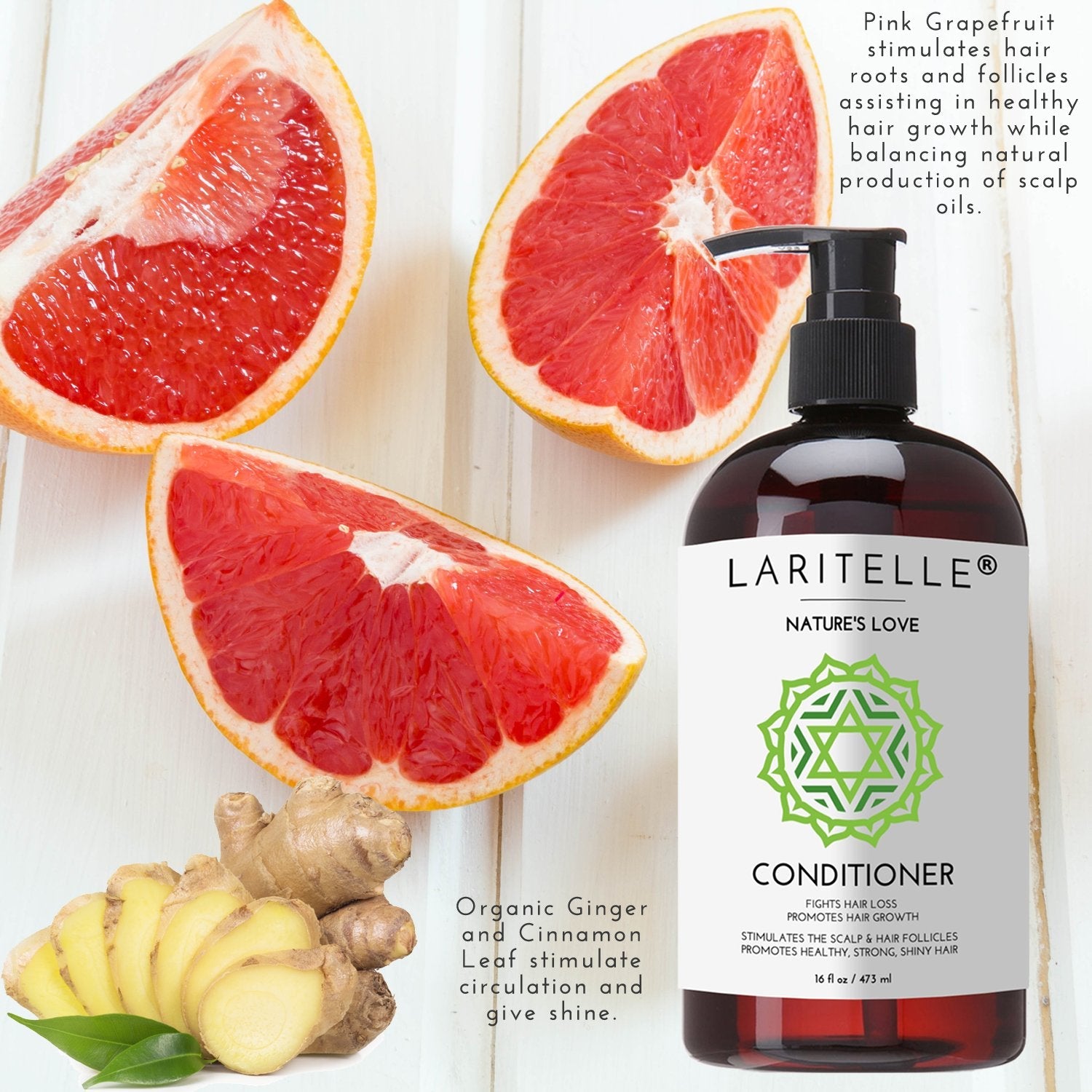 Laritelle Organic Shampoo & Conditioner – Hair Growth Support, No SLS, Gluten, Parabens