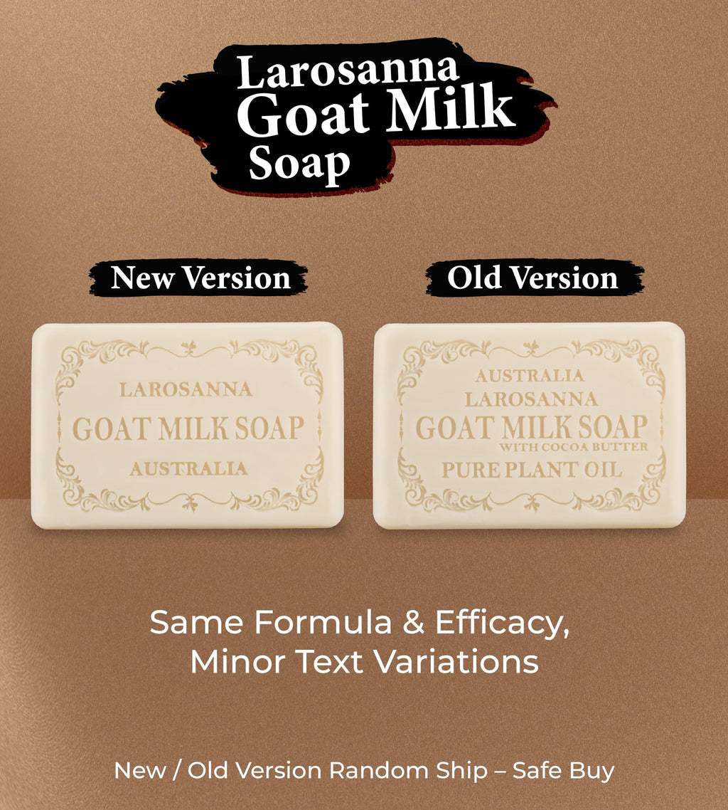 Larosanna Australian Goat Milk Soap – Hydrating, Gentle Cleanse with Cocoa Butter & Aloe Vera | Pack of 4 Bars