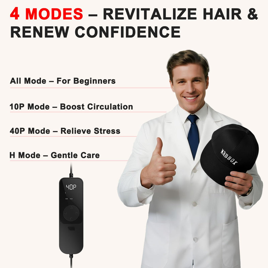 Laser Hair Growth Cap — Non-Invasive Red & Infrared Light Therapy for Scalp