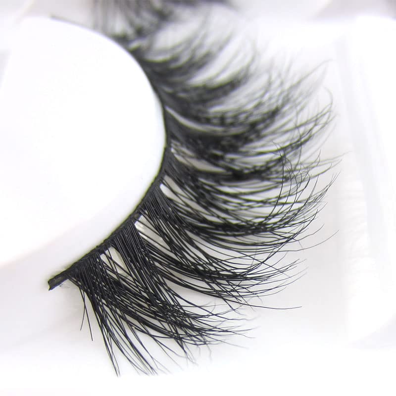 LASGOOS 3D Mink Lashes A14 – 100% Siberian Mink, Cruelty-Free, Reusable, 5 Pairs
