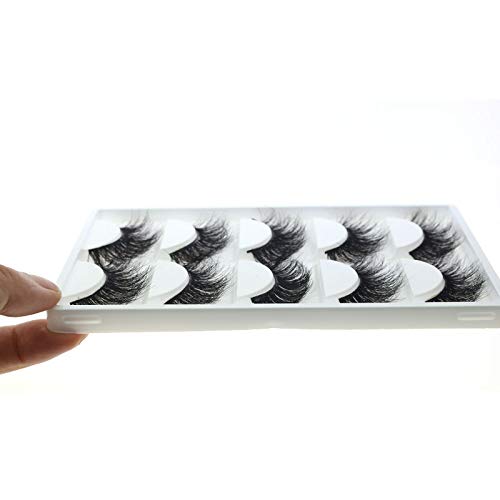 LASGOOS 3D Mink False Eyelashes – Luxurious Natural Messy Volume, Long & Fluffy (5 Pairs)