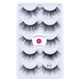 LASGOOS 3D Mink False Eyelashes – Luxurious Natural Messy Volume, Long & Fluffy (5 Pairs)