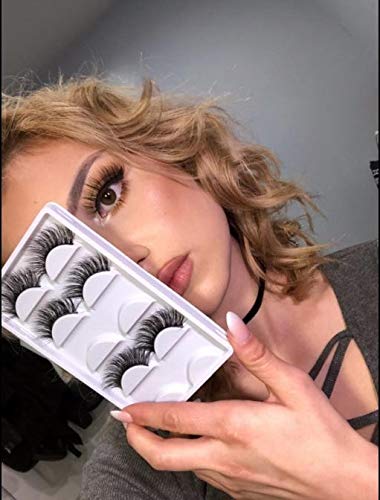 LASGOOS 3D Mink False Eyelashes – Luxurious Natural Messy Volume, Long & Fluffy (5 Pairs)