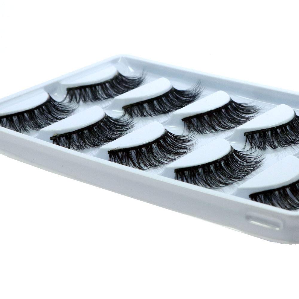 LASGOOS Luxurious Siberian Mink 3D False Eyelashes A10 – Natural Look, Lightweight & Reusable (5 Pairs)