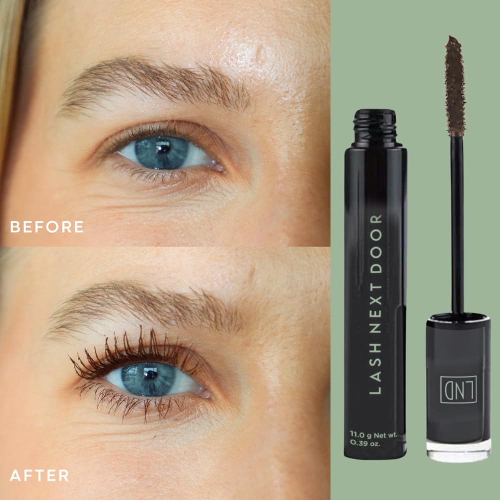 Lash Next Door Espresso Brown Mascara – Volumizing & Lengthening, No Clumps, Smudge-Proof by Brooklyn & Bailey