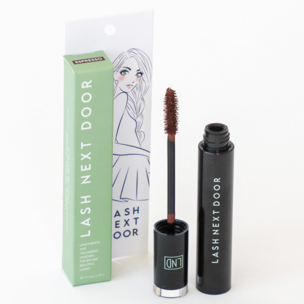 Lash Next Door Espresso Brown Mascara – Volumizing & Lengthening, No Clumps, Smudge-Proof by Brooklyn & Bailey