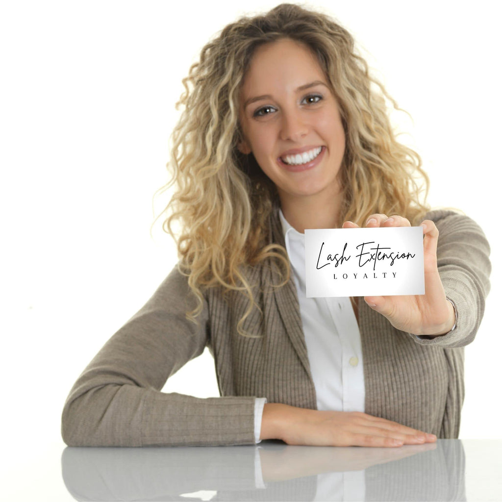 Lashicorn Lash Extension Loyalty Punch Cards – 50 Pack, 2x3.5 in